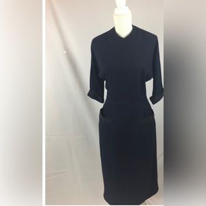 1950’s navy Sheath dress